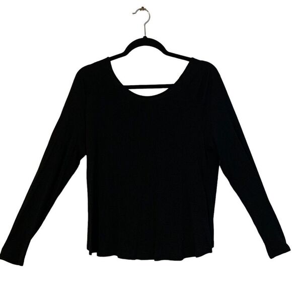 Dainty Hooligan Women’s Black Long Sleeve Crisscross Open Back Blouse Size Small - Picture 4 of 7
